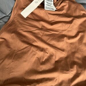 Sleek Brown Satin Top